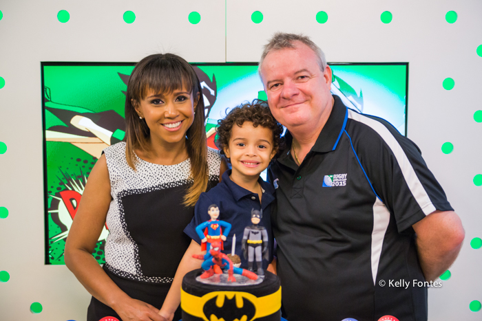 Fotografia Festa Infantil RJ Animason Botafogo com os pais familia liga da justica super homem aranha batman por Kelly Fontes