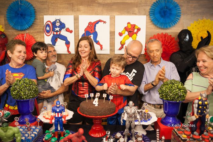 fotografia festa infantil rj parabéns feliz aniversário homem aranha 4 anos casa de festas aldeia barra